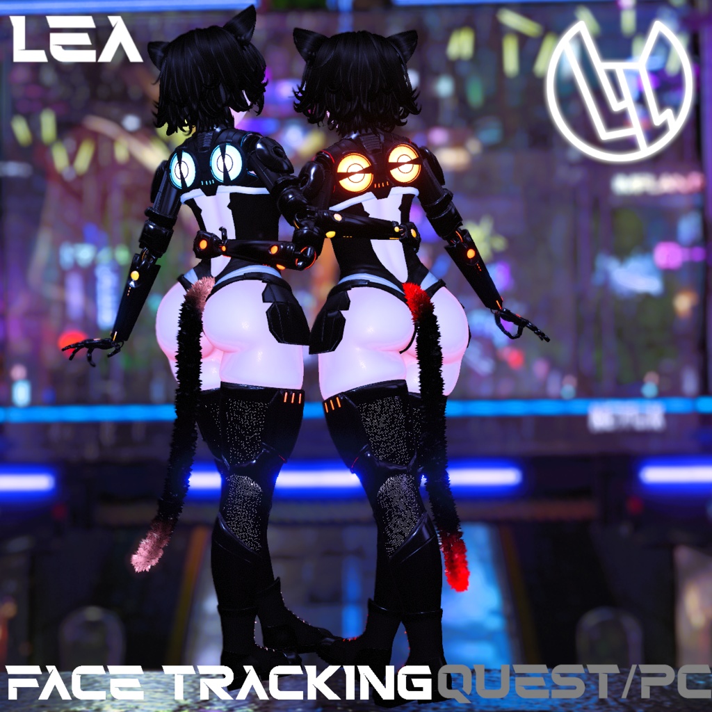 Lea Cyber Soldier! Femboy Toggle! Face Tracking (Ver 1.04)(PC/Quest)