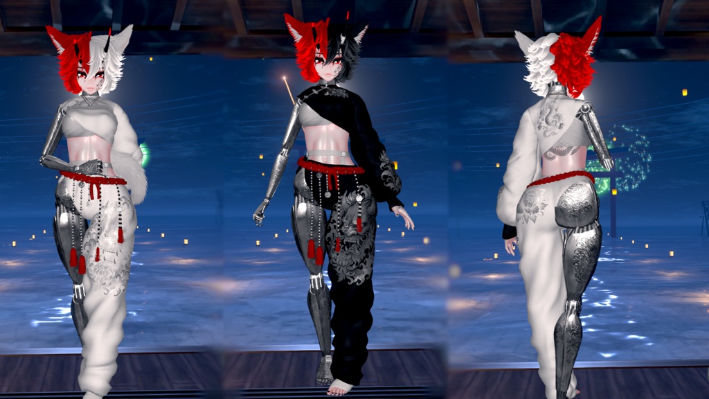 Reina! Yakuza Cyborg! Face Tracking! Femboy Toggle! (Quest/PC)