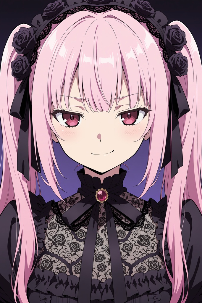 AIイラスト素材|ゴスロリアニメ少女 衣装8種×キャラ10人 差分100枚セット【商用利用可】