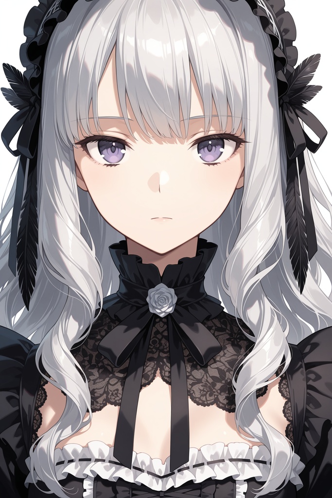 AIイラスト素材|ゴスロリアニメ少女 衣装8種×キャラ10人 差分100枚セット【商用利用可】