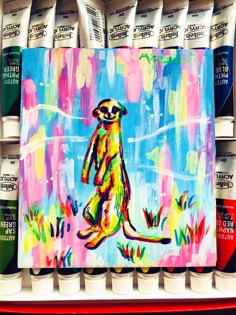 アクリル原画『ミーアキャット』
