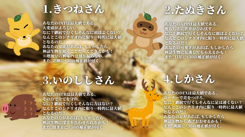 クトゥルフ神話TRPG【スーパーアニマルおふざけシナリオ】