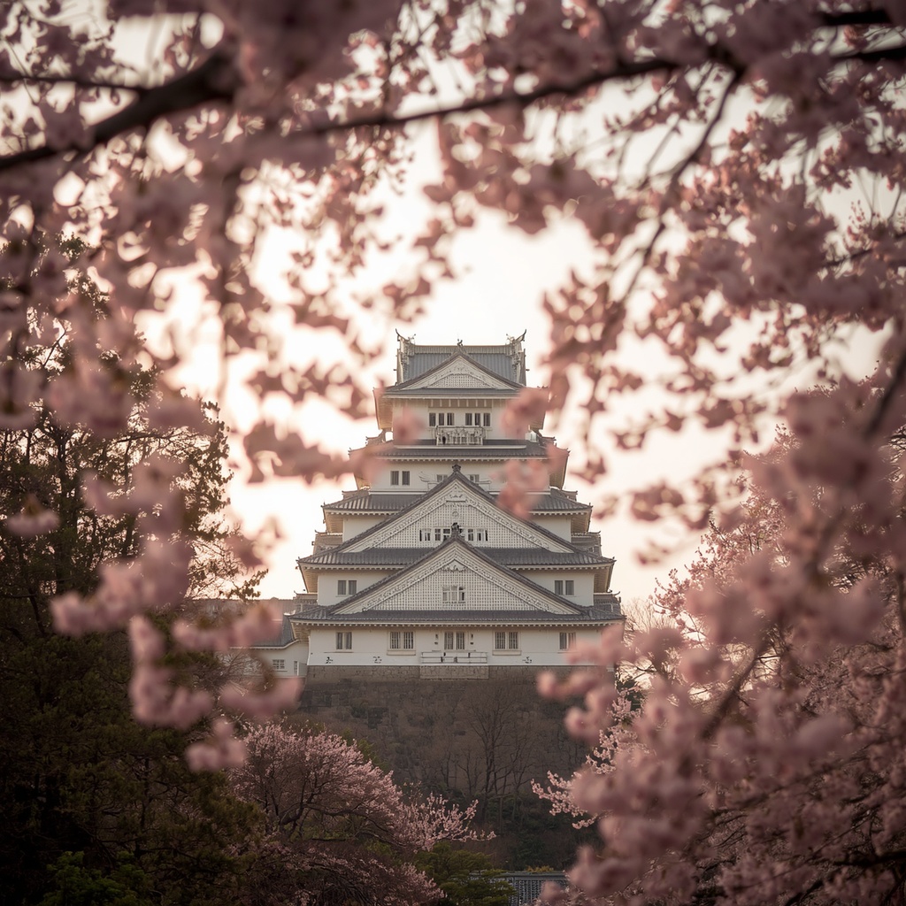 桜と日本の城