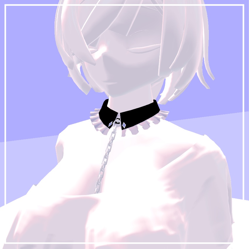 【VRChat向け】襟付きチェーンチョーカー