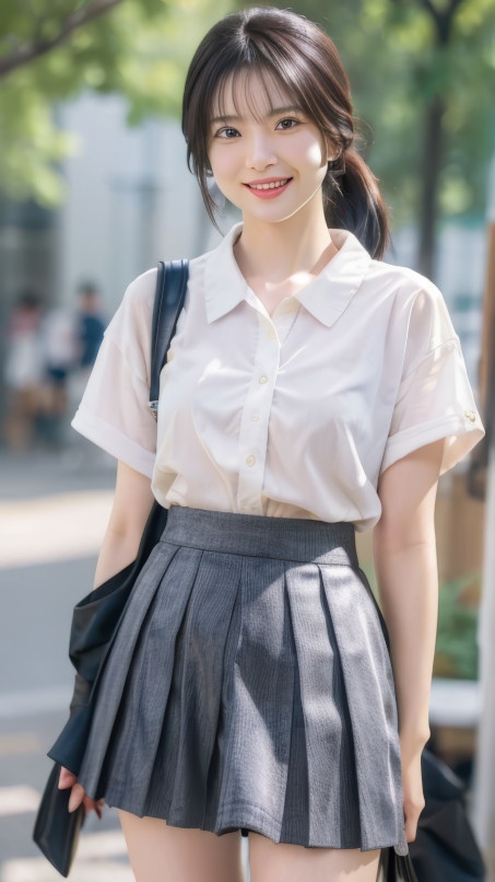AI生成 街角で出会う大人の女子高生スタイル Girl1 Vol.1-1