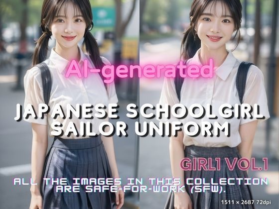 AI生成 街角で出会う大人の女子高生スタイル Girl1 Vol.1-1