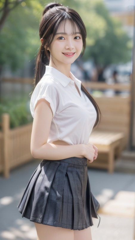 AI生成 街角で出会う大人の女子高生スタイル Girl1 Vol.1-1