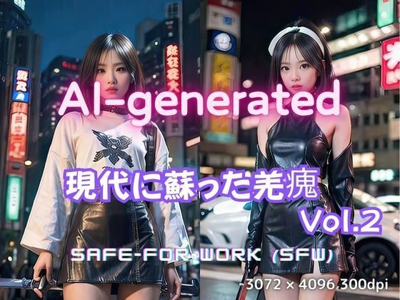 【AI実写】現代に蘇った美人剣士 ── 街角の剣士グラビア写真集 Vol.2