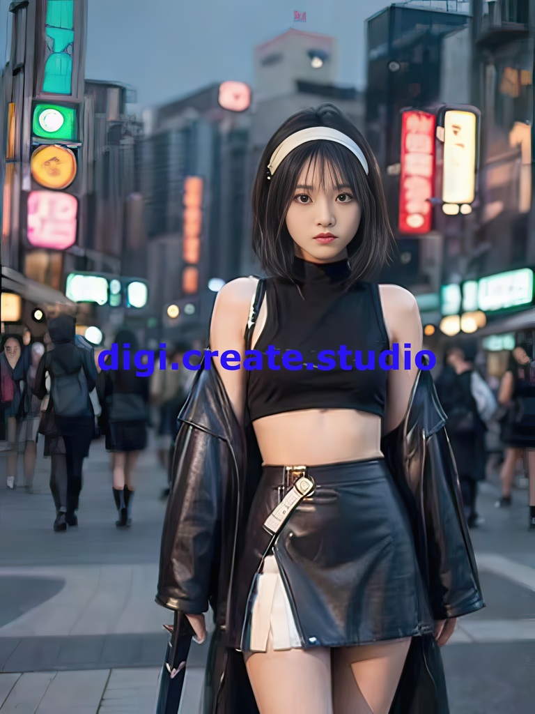 【AI実写】現代に蘇った美人剣士 ── 街角の剣士グラビア写真集 Vol.2