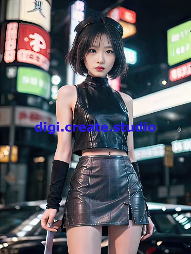 【AI実写】現代に蘇った美人剣士 ── 街角の剣士グラビア写真集 Vol.2