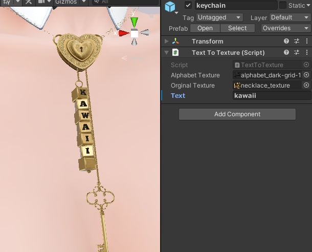 鍵付きハート型ロック - ネックレス Sale 100 ¥【VRChat】