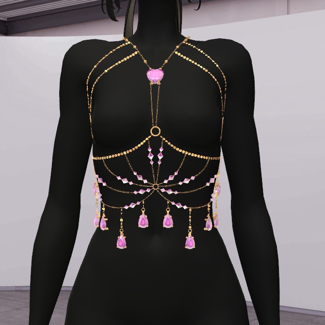 【PB】宝石付きボディチェーン Sale 100 ¥【セレスティア / フラクチュア】