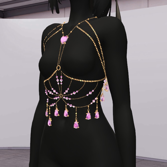 【PB】宝石付きボディチェーン Sale 100 ¥【セレスティア / フラクチュア】