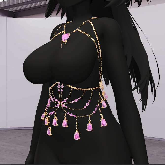 【PB】宝石付きボディチェーン Sale 100 ¥【セレスティア / フラクチュア】