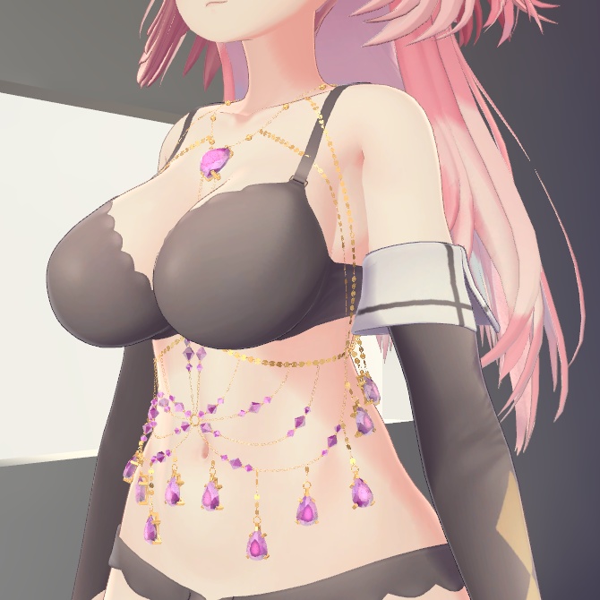 【PB】宝石付きボディチェーン Sale 100 ¥【セレスティア / フラクチュア】