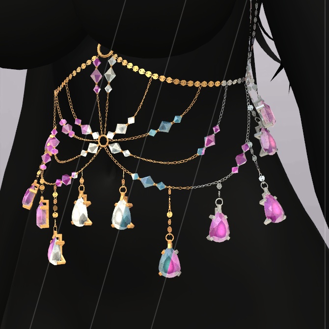 【PB】宝石付きボディチェーン Sale 100 ¥【セレスティア / フラクチュア】