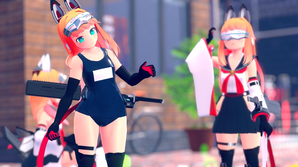 VRChat向け3Dモデル TSu.Ku.Mo(つくも)