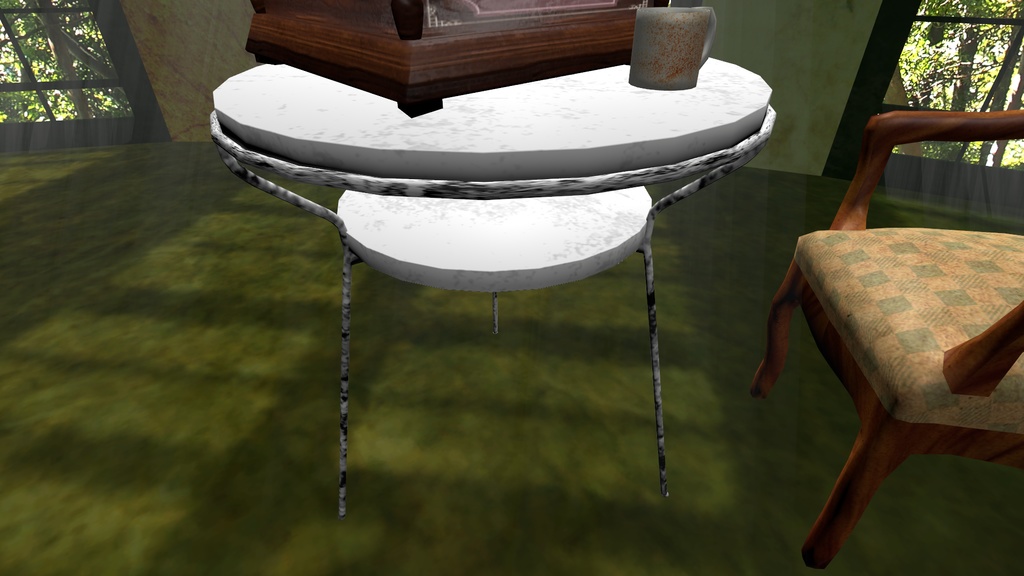 廃墟にありそうなテーブル