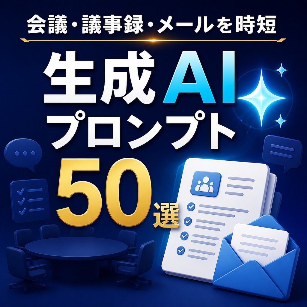 会議・議事録・メールを時短する生成AIプロンプト50選|コピペで使える実務テンプレート集