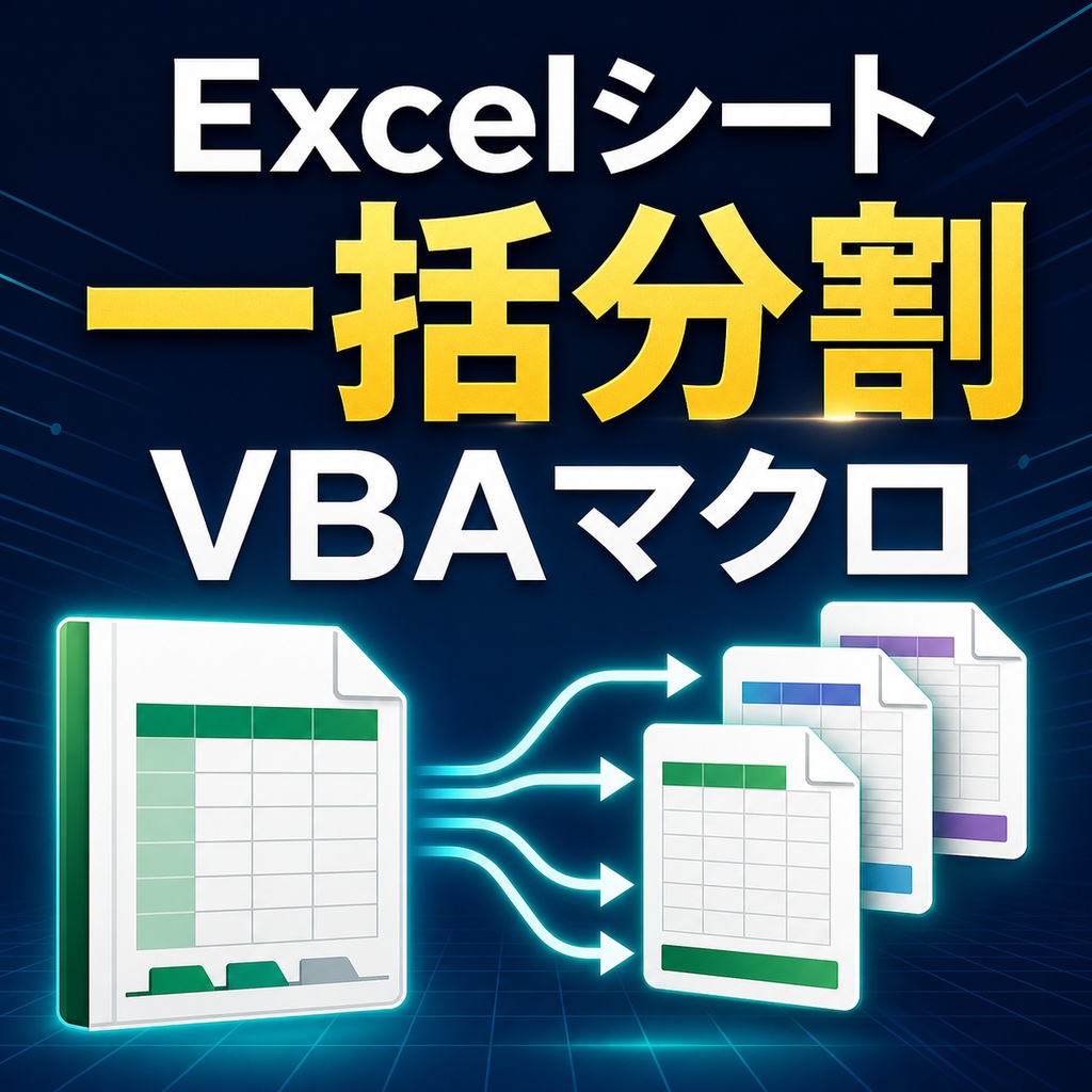 Excelシートを個別ファイルへ一括分割するマクロ|除外設定・処理ログ対応