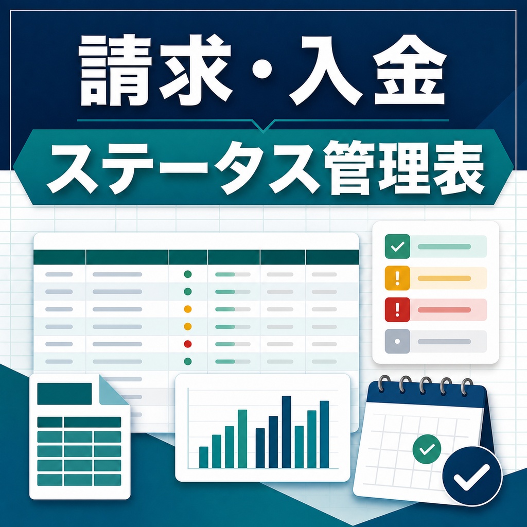 請求・入金ステータス管理表｜Excelテンプレート
