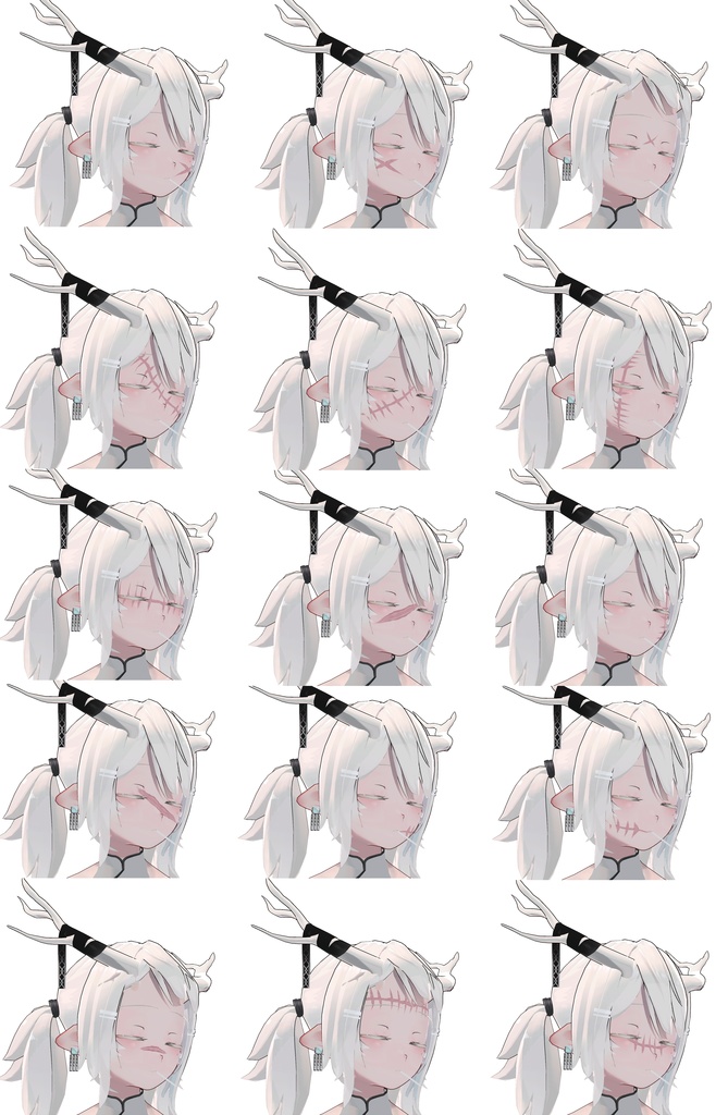 傷跡テクスチャ/龍のヨルちゃん