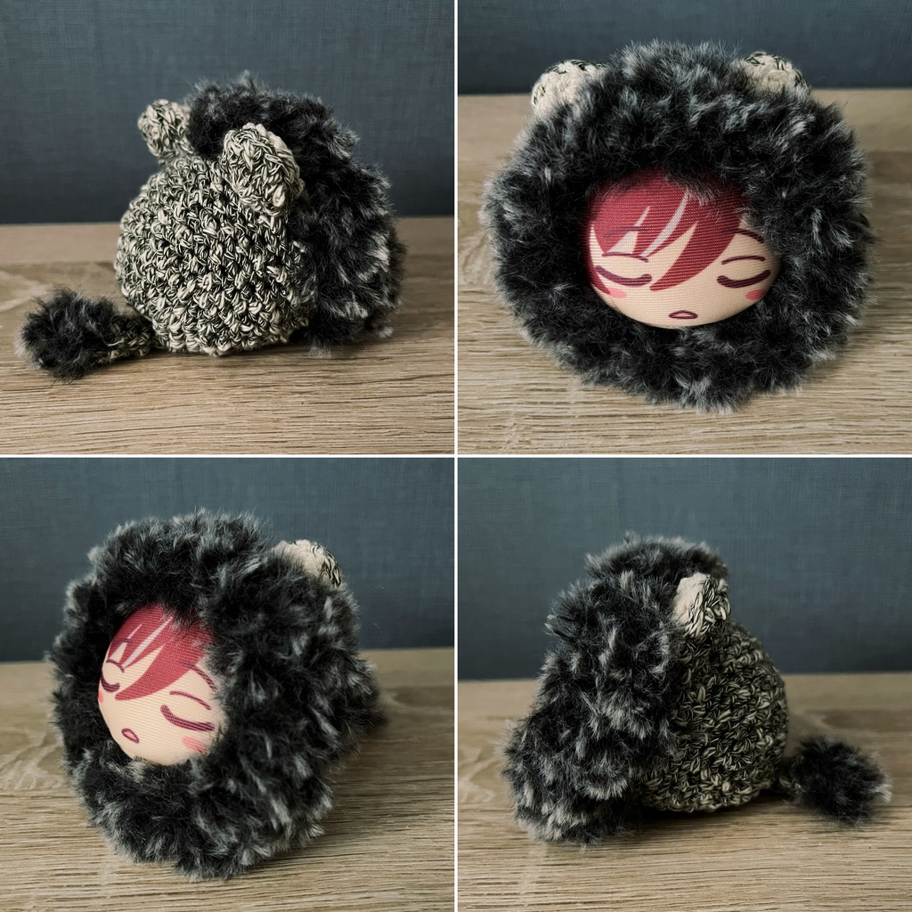 おまんじゅう 着ぐるみ ふつうサイズ  ライオン モノクロ