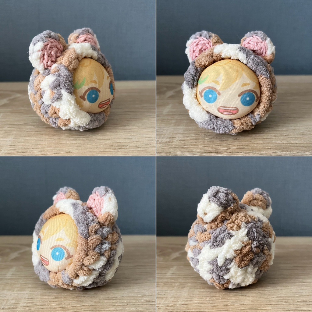 おまんじゅう 着ぐるみ ちびサイズ 三毛猫