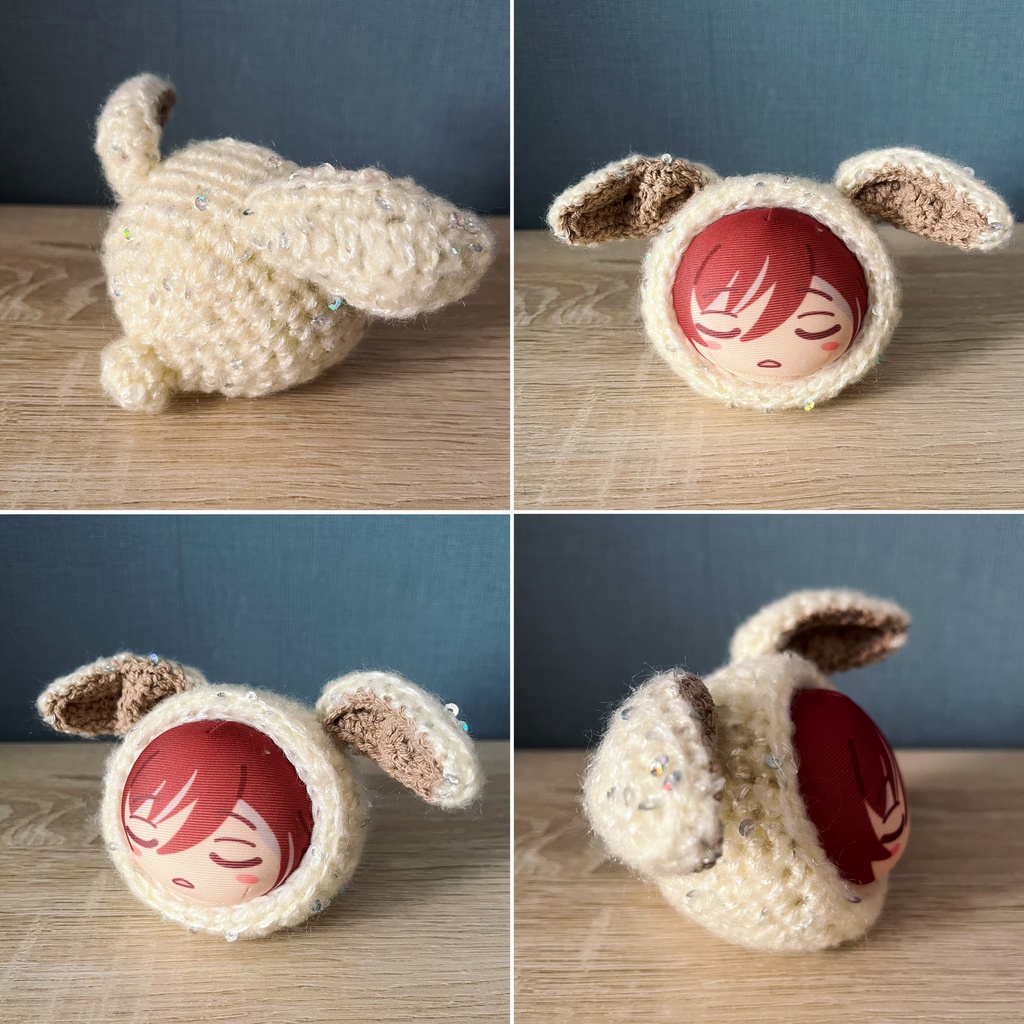 おまんじゅうにぎにぎマスコット 着ぐるみ ウサギ