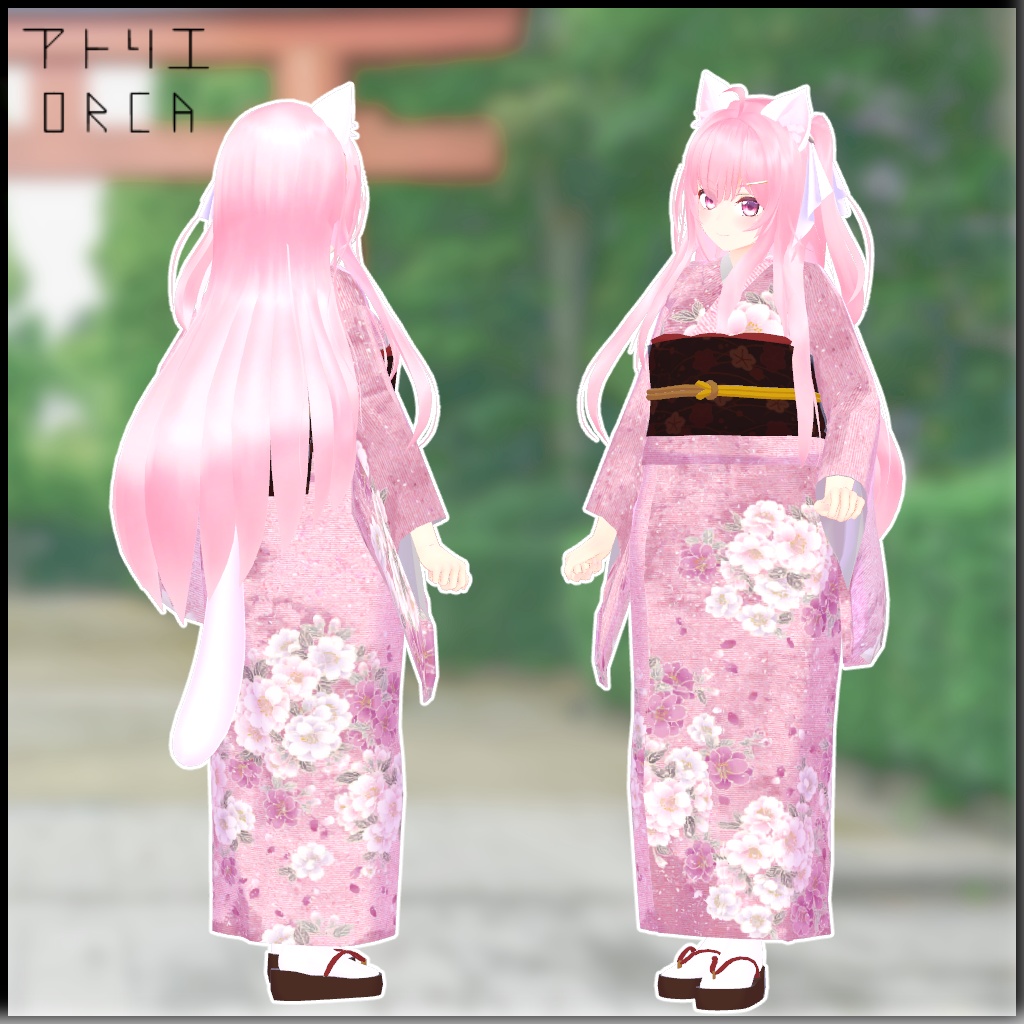 オリジナル衣装:着物セットforSKYMY【Unity2019対応済】