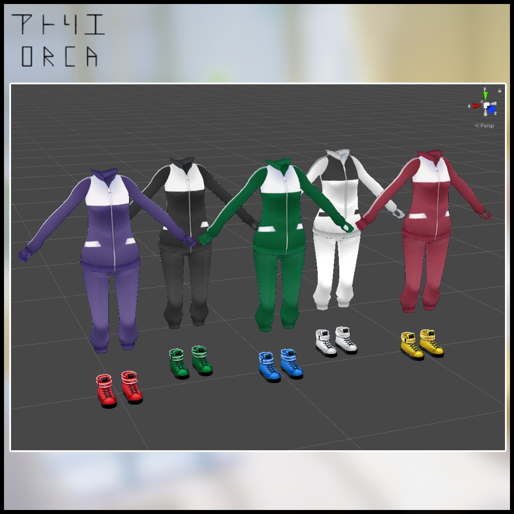 オリジナル衣装:卒業校ジャージ【Unity2019対応済】