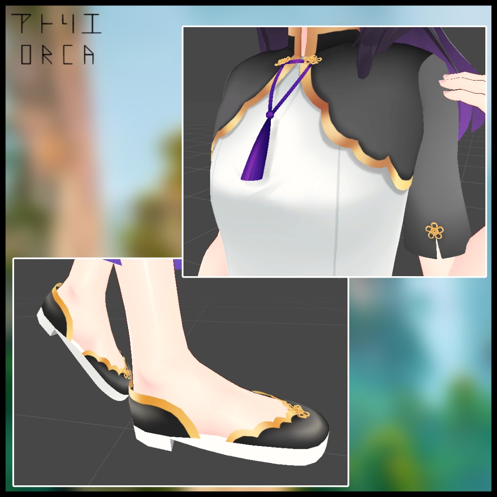 オリジナル衣装:チャイナドレス_Chipao【Unity2019対応済】