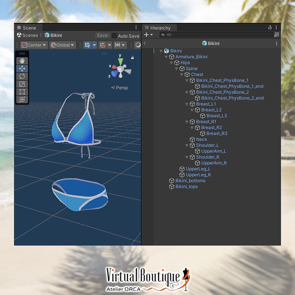 オリジナル衣装:ビキニ水着【Unity2022】