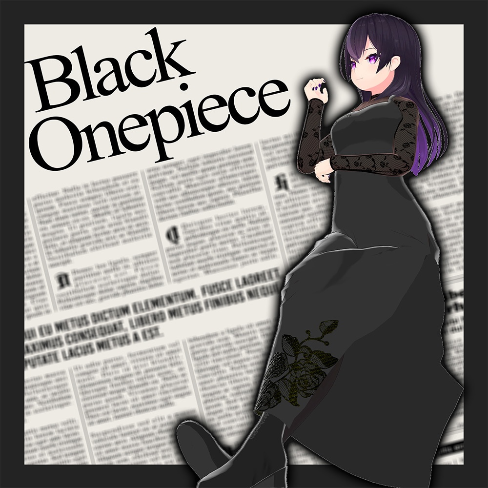 オリジナル衣装:BlackOnepiece【Unity2022】