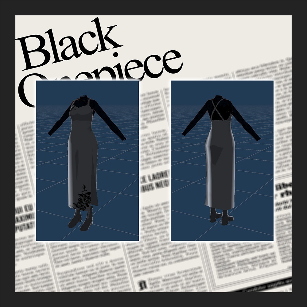 オリジナル衣装:BlackOnepiece【Unity2022】