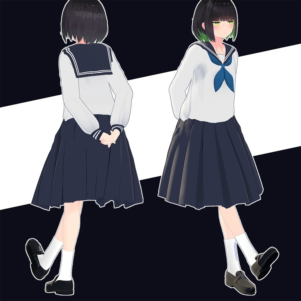 オリジナル衣装:セーラー服AAbody専用【Unity2022】