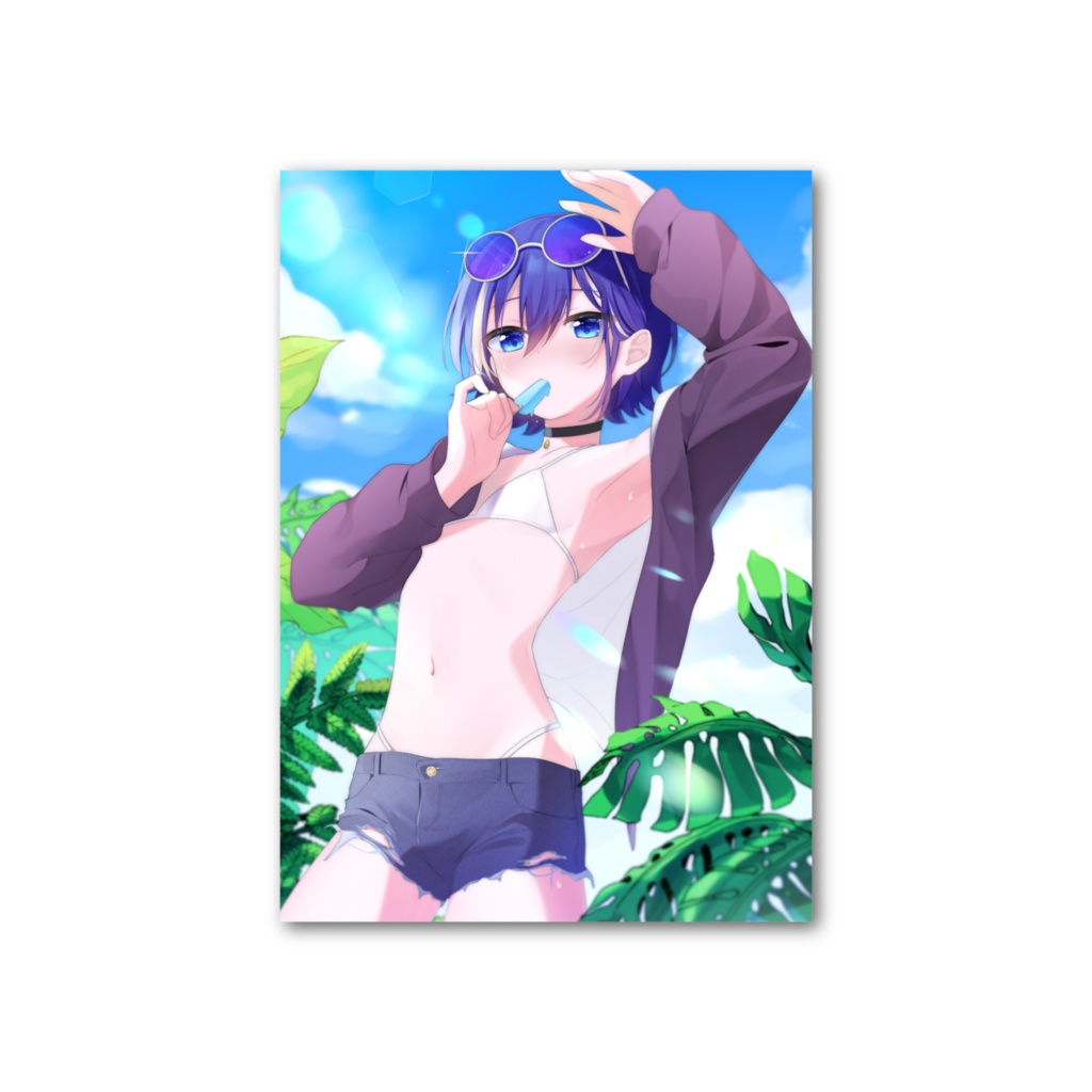 水着イラスト2025 フォト風カード
