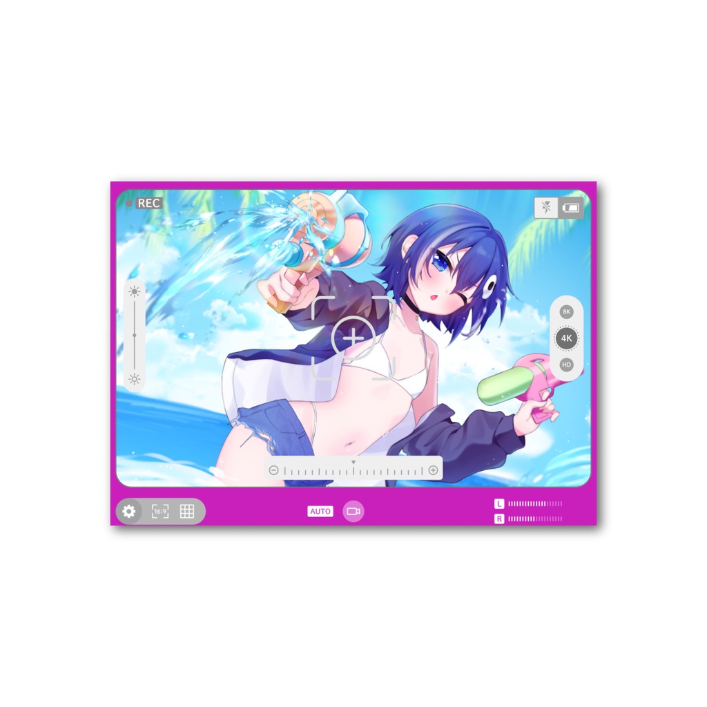 水着イラスト2026 フォト風カード