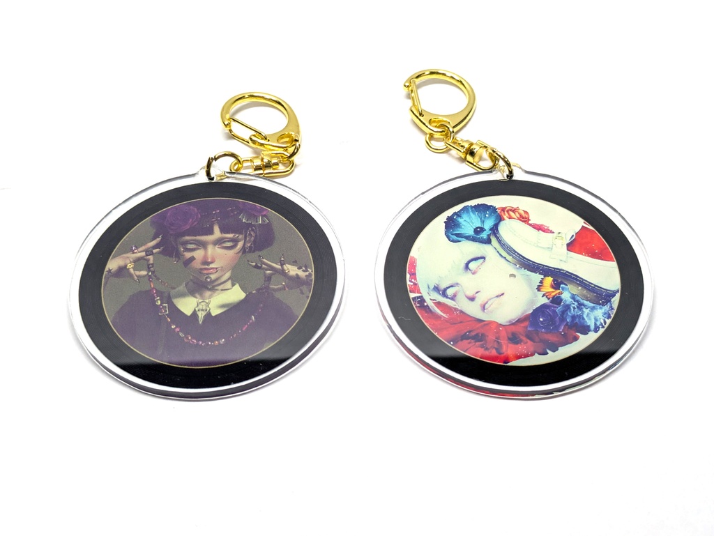 アクリルキーホルダー レコード型セット