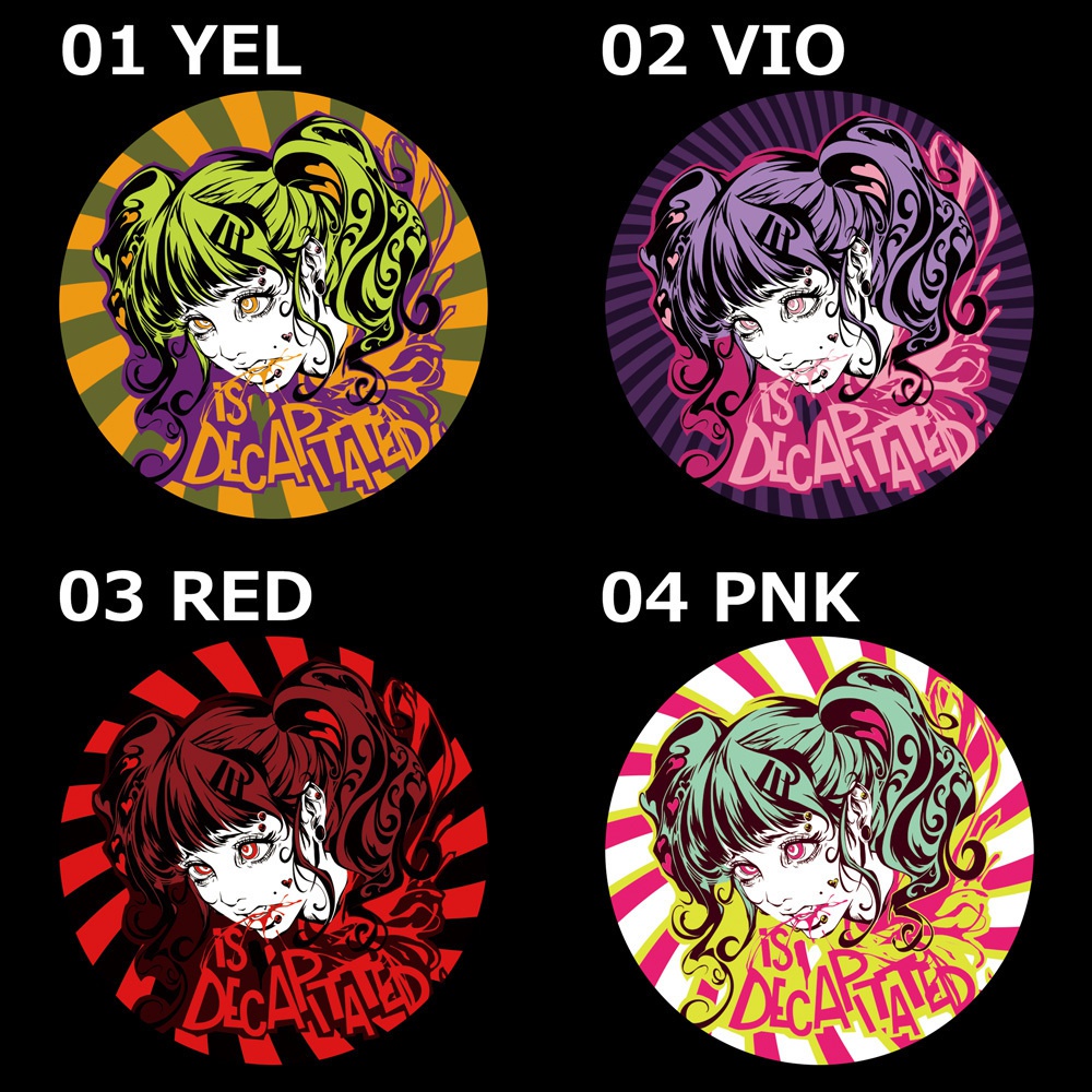 SALE 缶バッジ "GIRL is DECAPITATED" 58mm 300円→100円