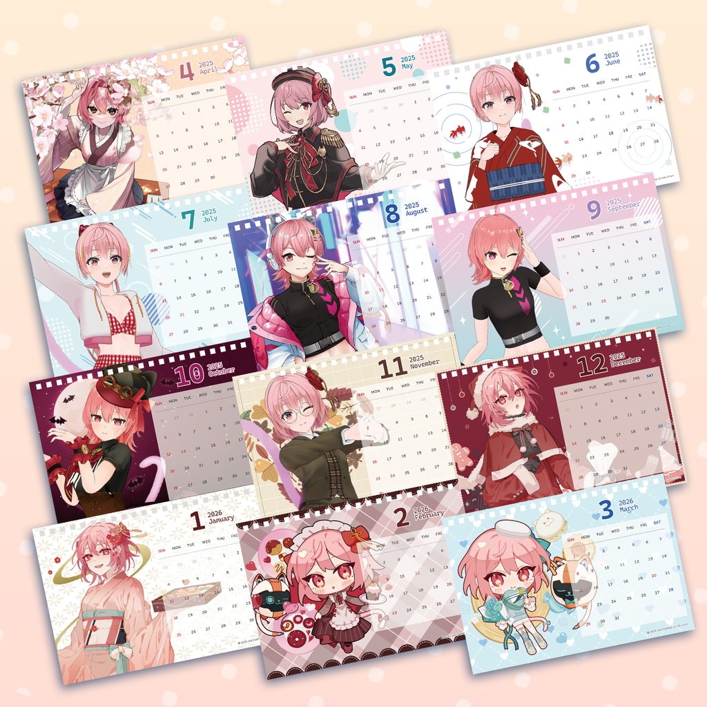 電脳塵イチカ卓上カレンダー2025