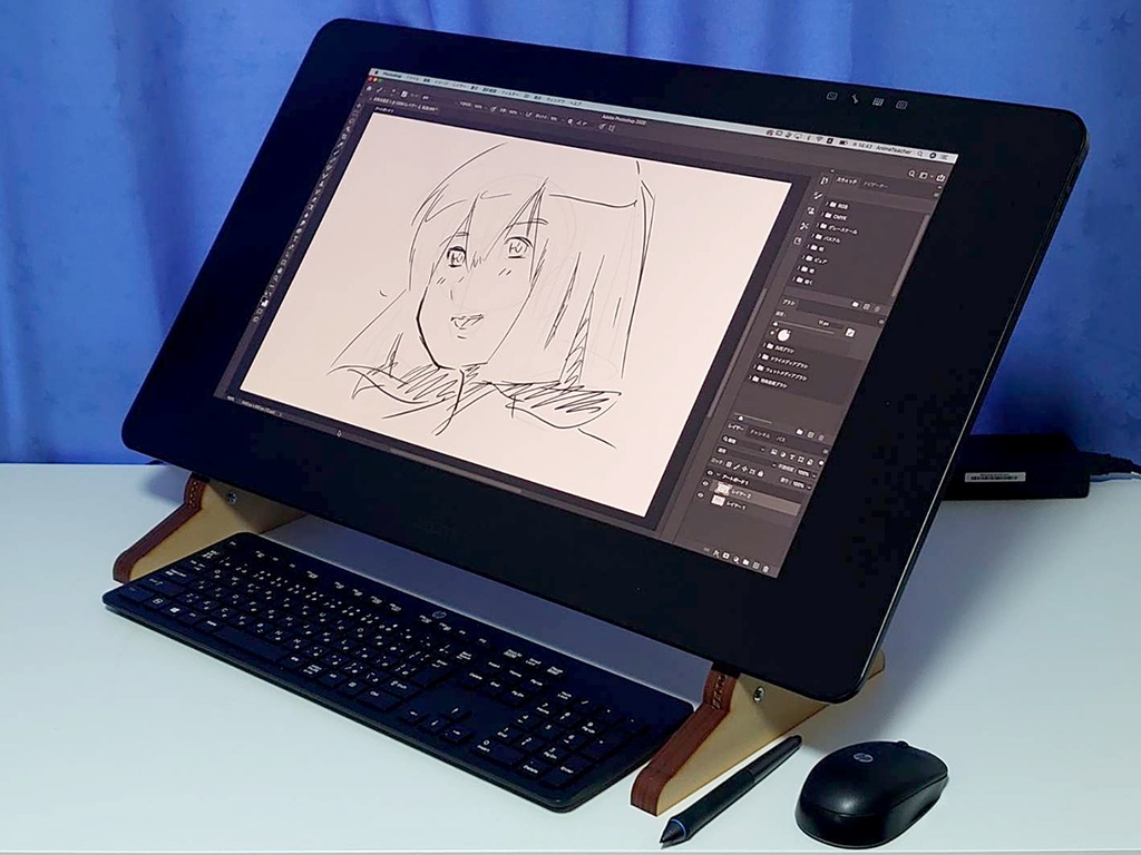 新発売!Cintiq Pro 24 直立スタンド 90度~60度角度調節可能