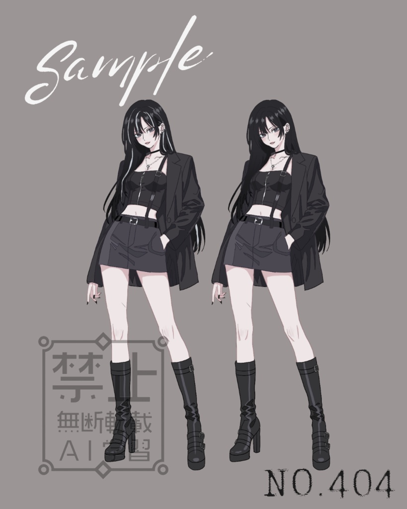 強い女風 メロい女風 メイク 女性 全身立ち絵