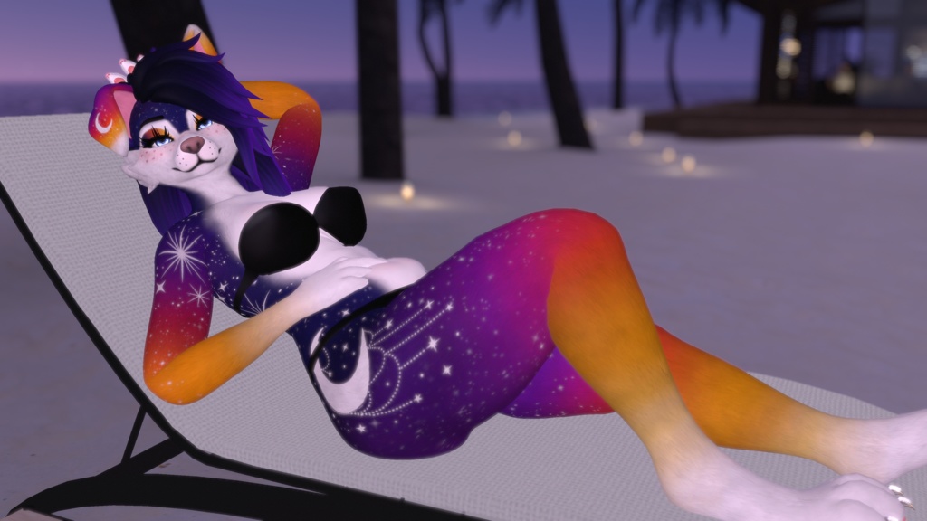 Galaxy Summer Sunset Texture ~ FoxiPaw Juniper (VRChat Female Furry)