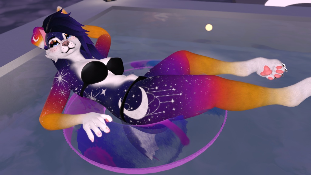 Galaxy Summer Sunset Texture ~ FoxiPaw Juniper (VRChat Female Furry)