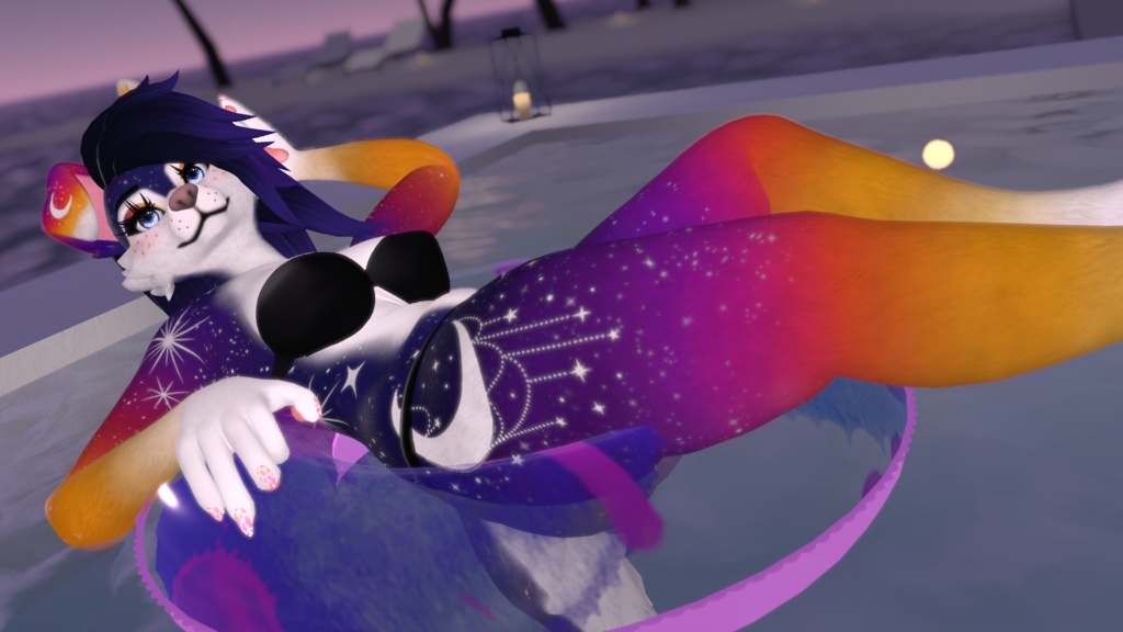 Galaxy Summer Sunset Texture ~ FoxiPaw Juniper (VRChat Female Furry)