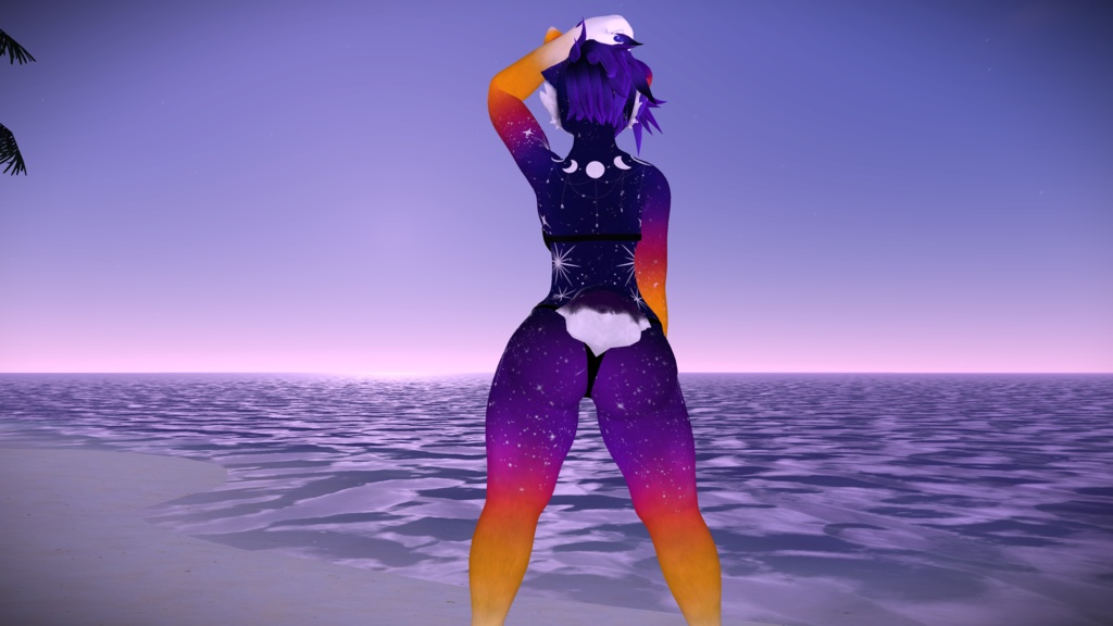 Galaxy Summer Sunset Texture ~ FoxiPaw Juniper (VRChat Female Furry)