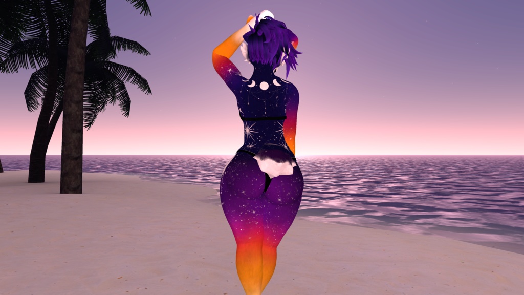Galaxy Summer Sunset Texture ~ FoxiPaw Juniper (VRChat Female Furry)