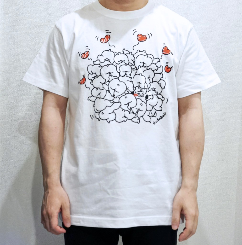 <在庫限り> ホワイトデーにもおすすめ♪ くぼぼ おしり Tシャツ 半袖