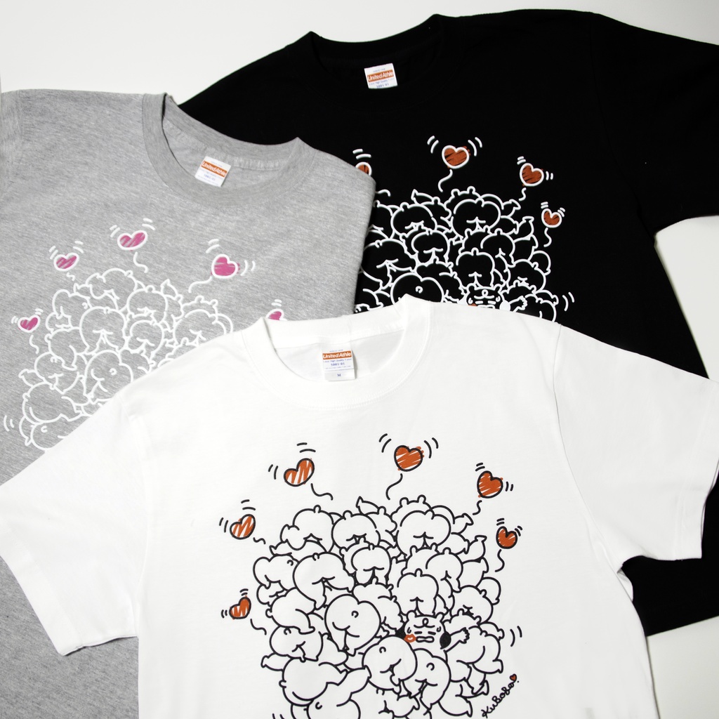 <在庫限り> ホワイトデーにもおすすめ♪ くぼぼ おしり Tシャツ 半袖